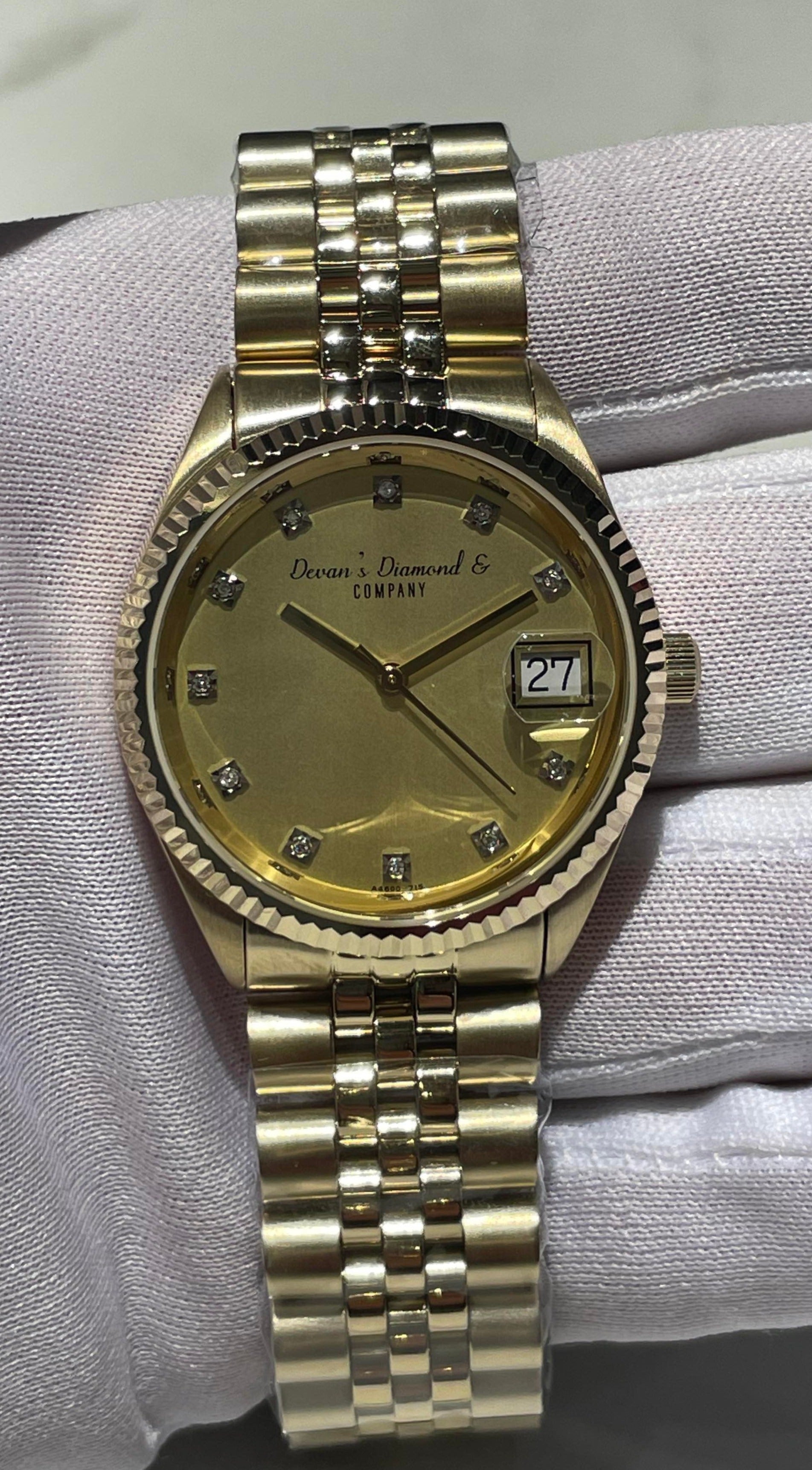 Champagne Diamond Dial Watch