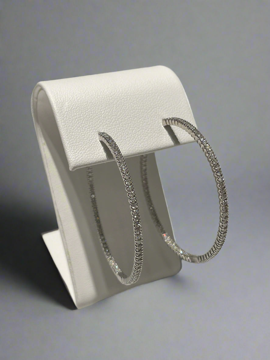 Large Diamond Hoops