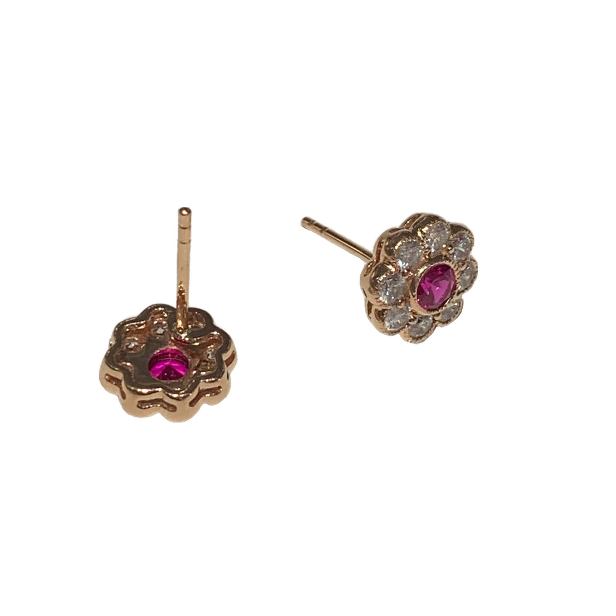 Ruby and Diamond Earrings