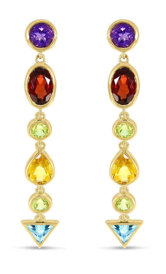 Fancy Rainbow Drop Earrings