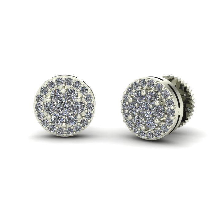 Round Halo Earrings