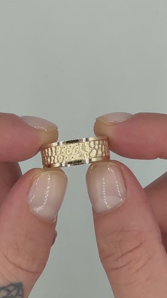 Hammered Wedding Band