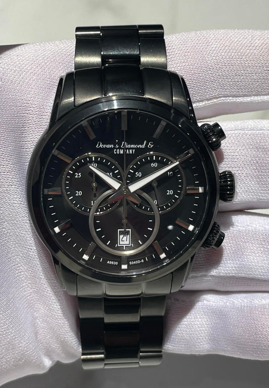 Black Chronograph Watch