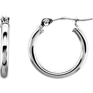 White Gold Hoops