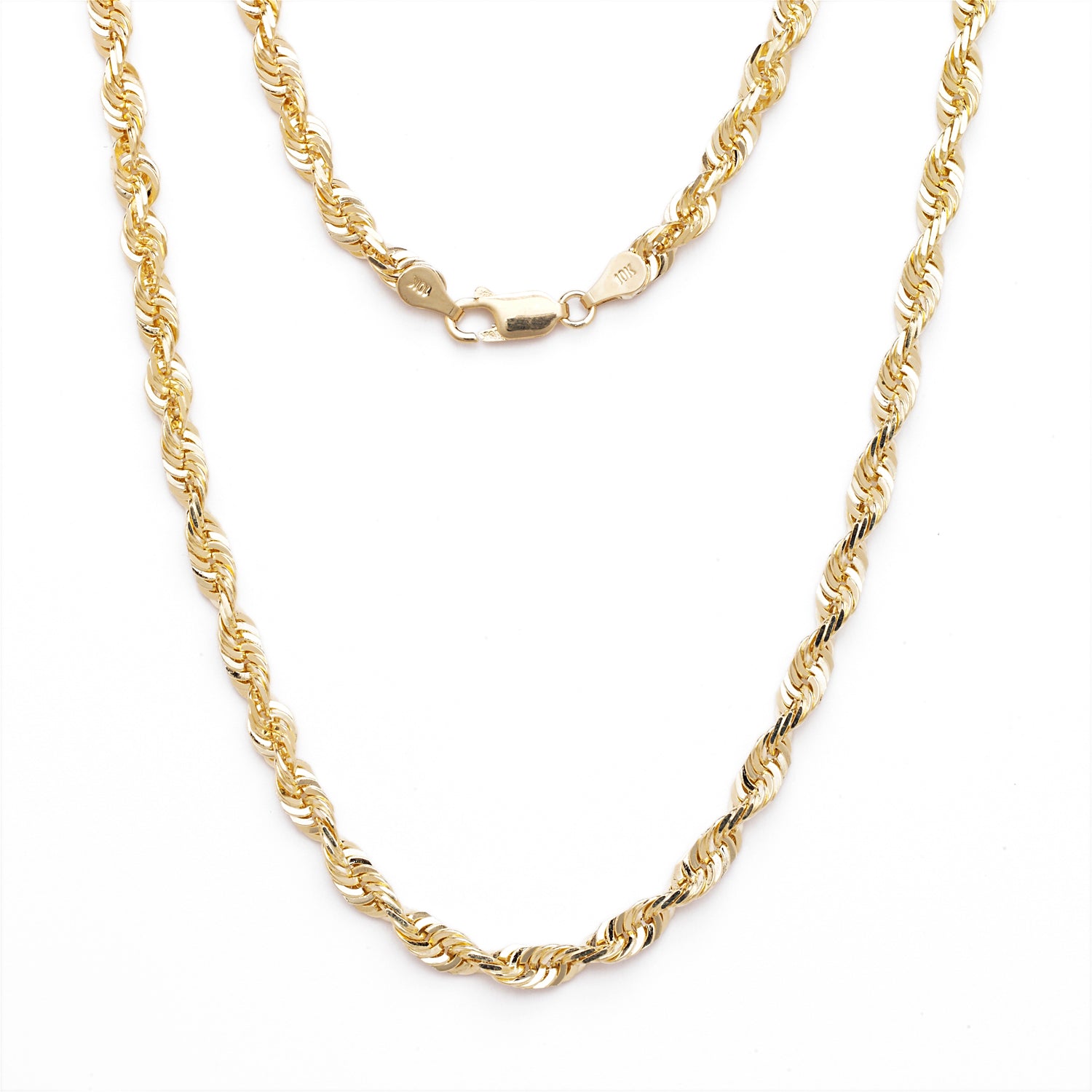 10k Diamond Cut Rope Chain – Devan's Diamond Co.