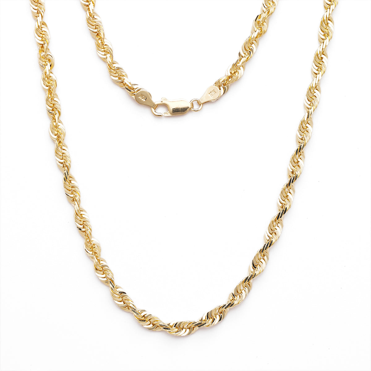 10k Diamond Cut Rope Chain