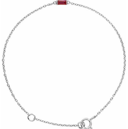 Ruby Baguette Bracelet