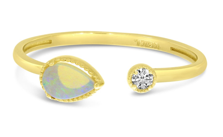 Opal and Diamond Ring